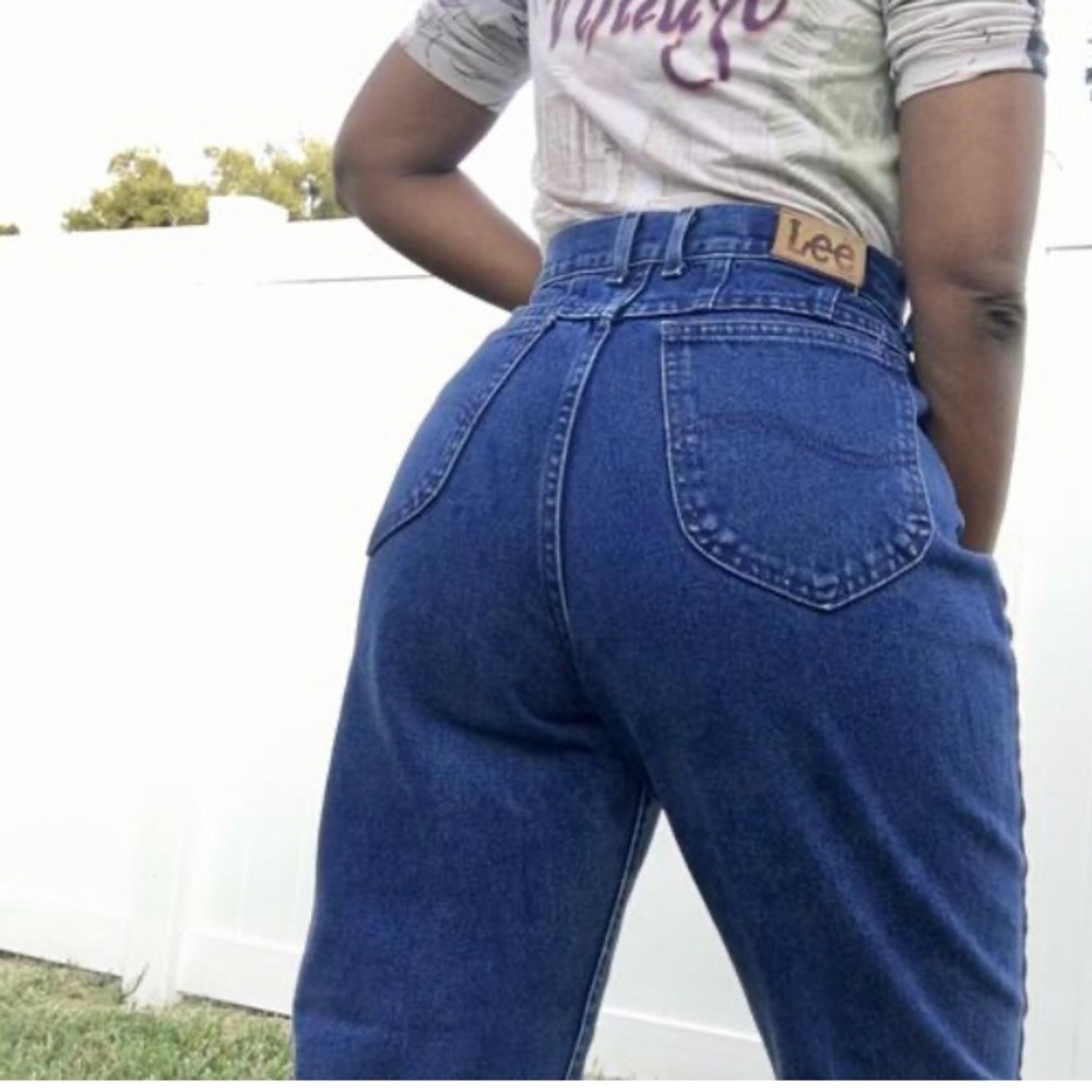 Vintage Lee Made In USA Hi Rise Mom Jean Sz 29